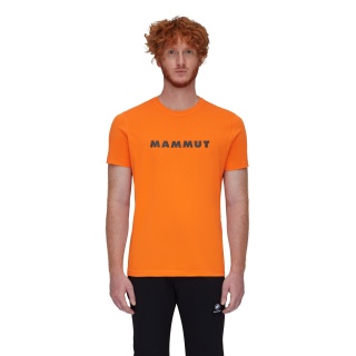 Mammut Wander-Tshirt Core Logo (aus recyceltem Polyester und organischer Baumwolle) orange Herren